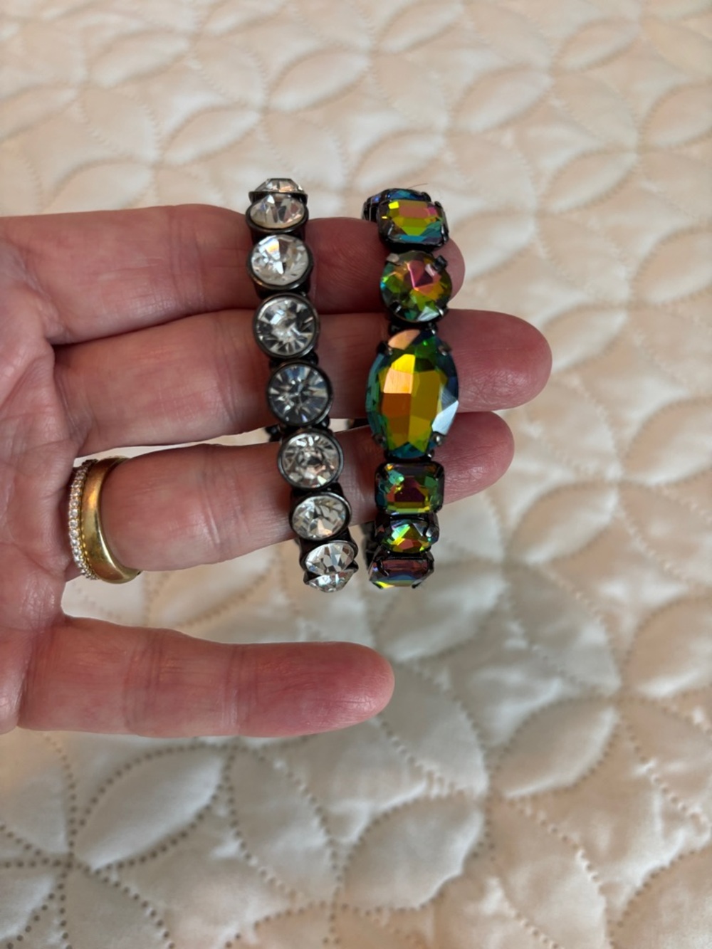 Paparazzi Life of the Party Crystal/Aurora Borealis Oil Spill Stretch Bracelets
